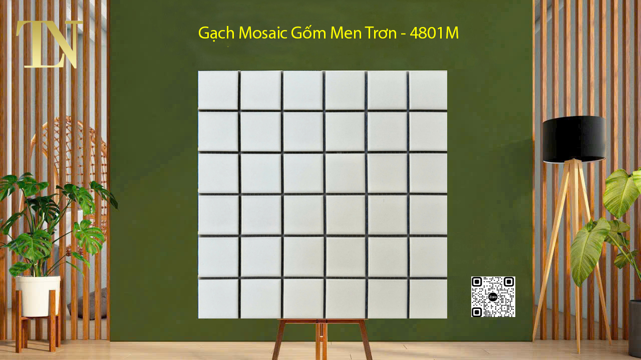 Gạch Mosaic Gốm Men Trơn 300x300x6mm - 48A01