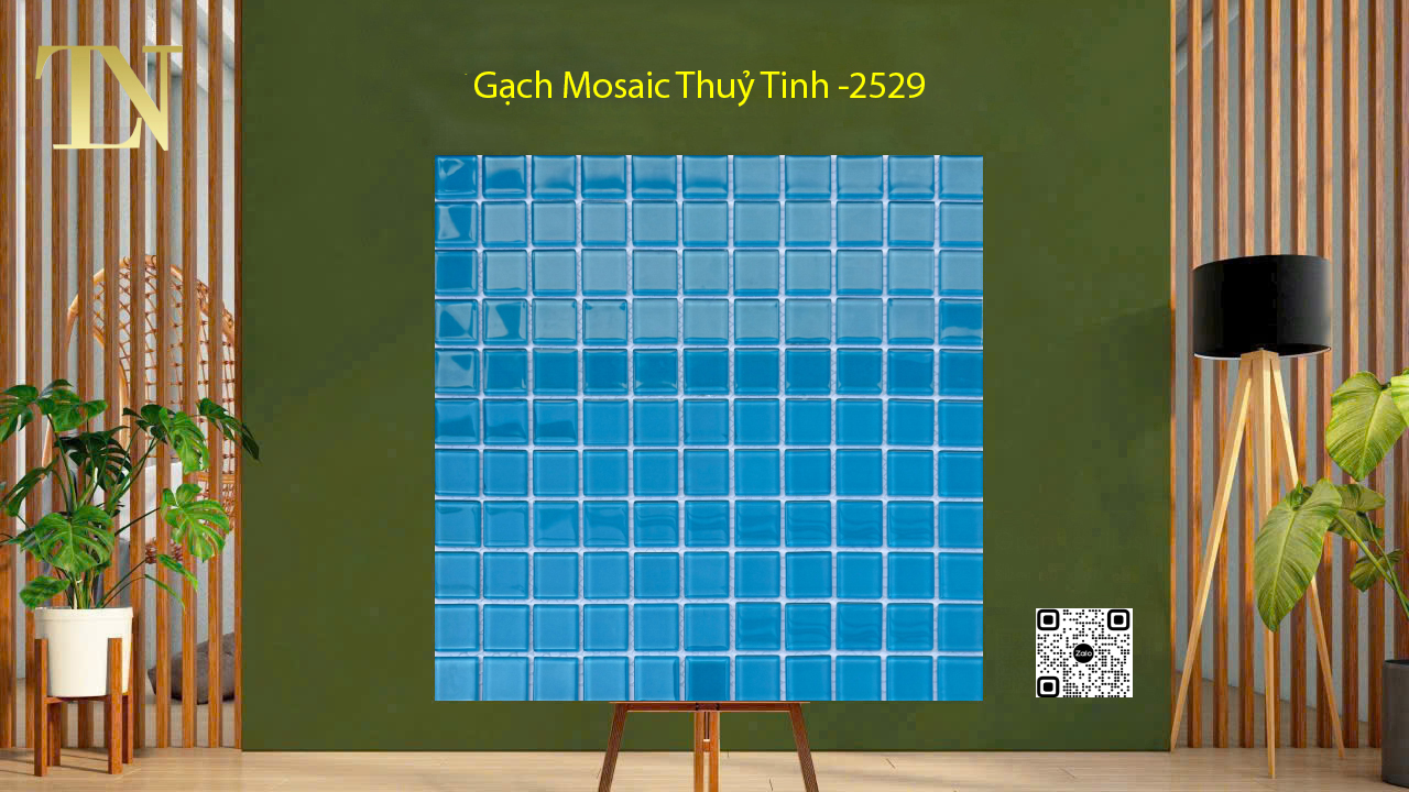 Gạch Mosaic Thủy Tinh Màu Xanh Ngọc Sự Lựa Chọn Hoàn Hảo