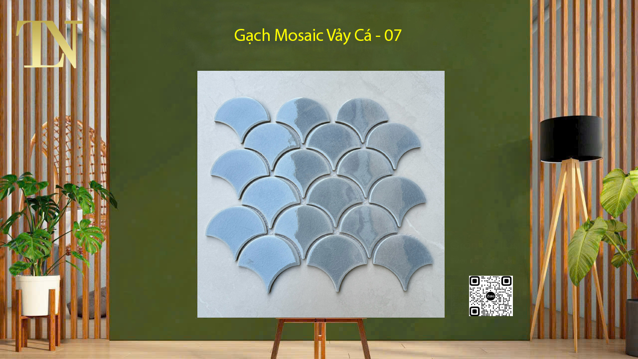 gạch mosaic vảy cá