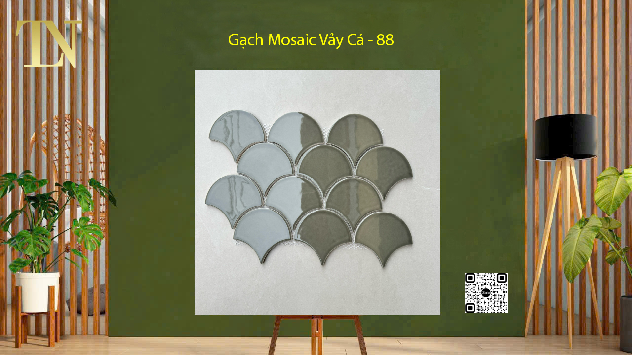 gạch mosaic vảy cá