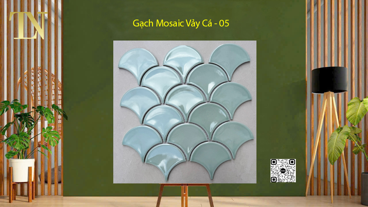 gạch mosaic vảy cá