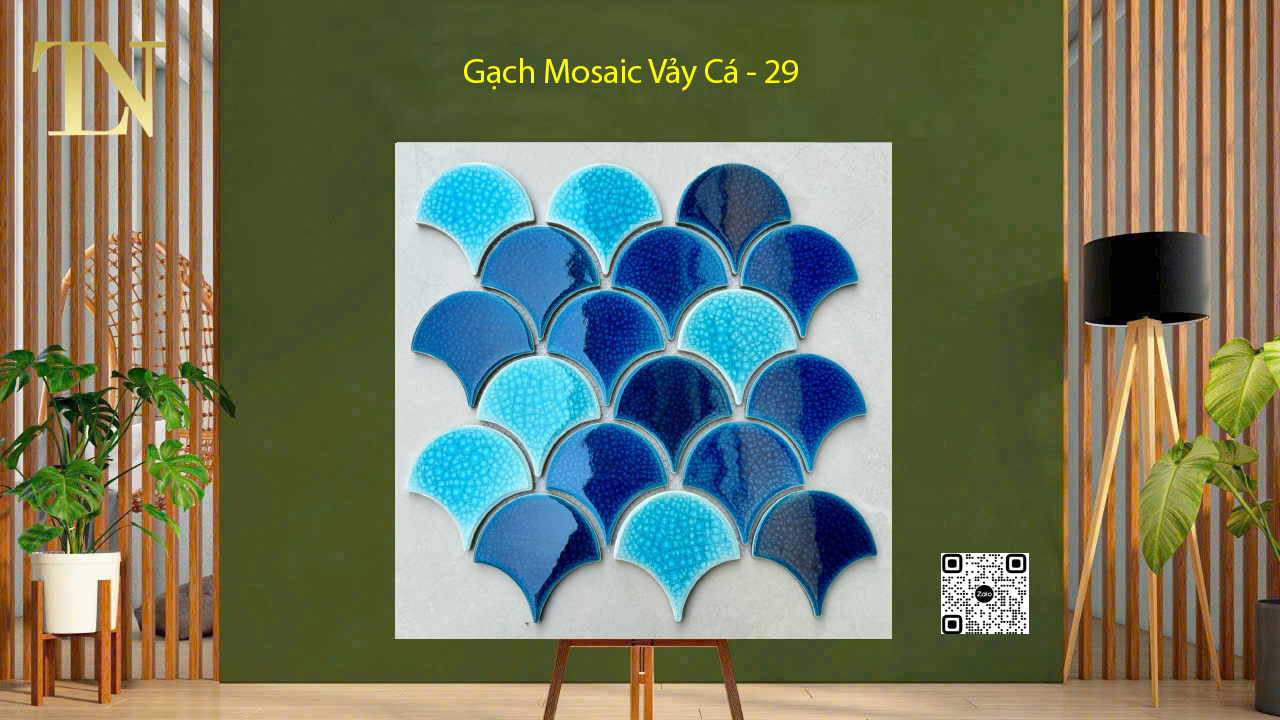 gạch mosaic vảy cá