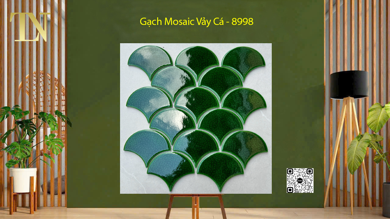 gạch mosaic vảy cá