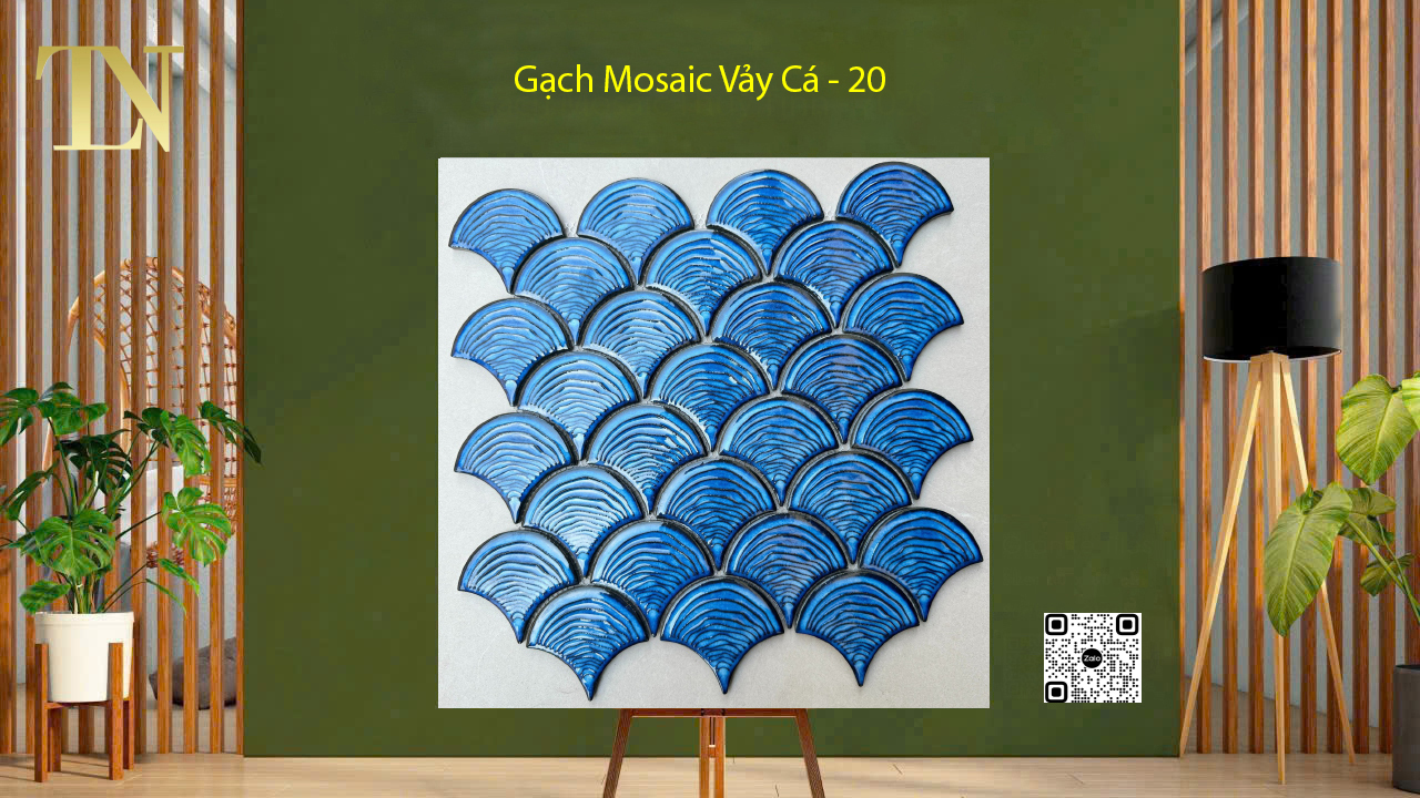 gạch mosaic vảy cá