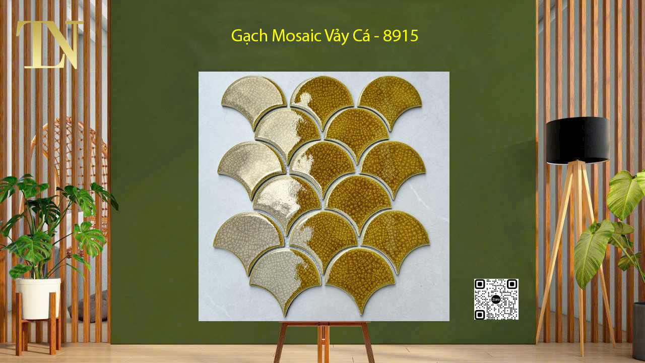 gạch mosaic vảy cá