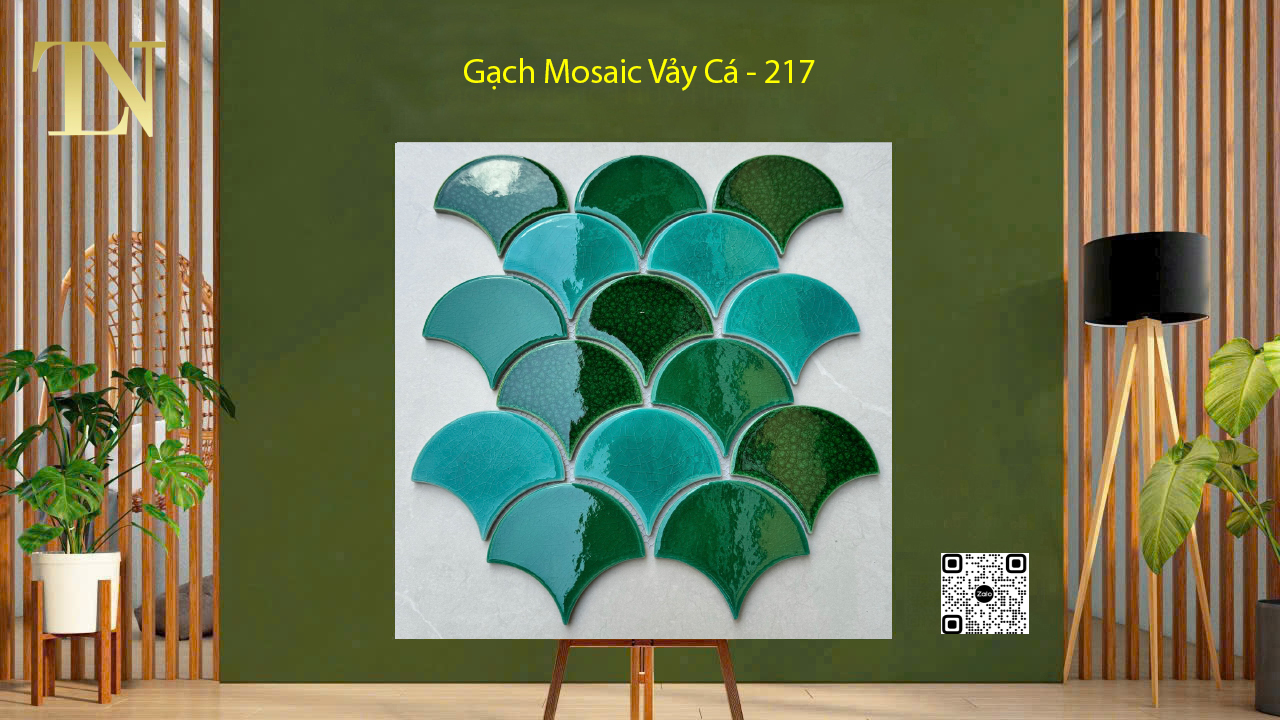 gạch mosaic vảy cá