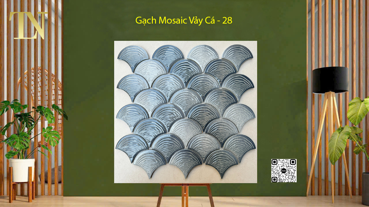 gạch mosaic vảy cá