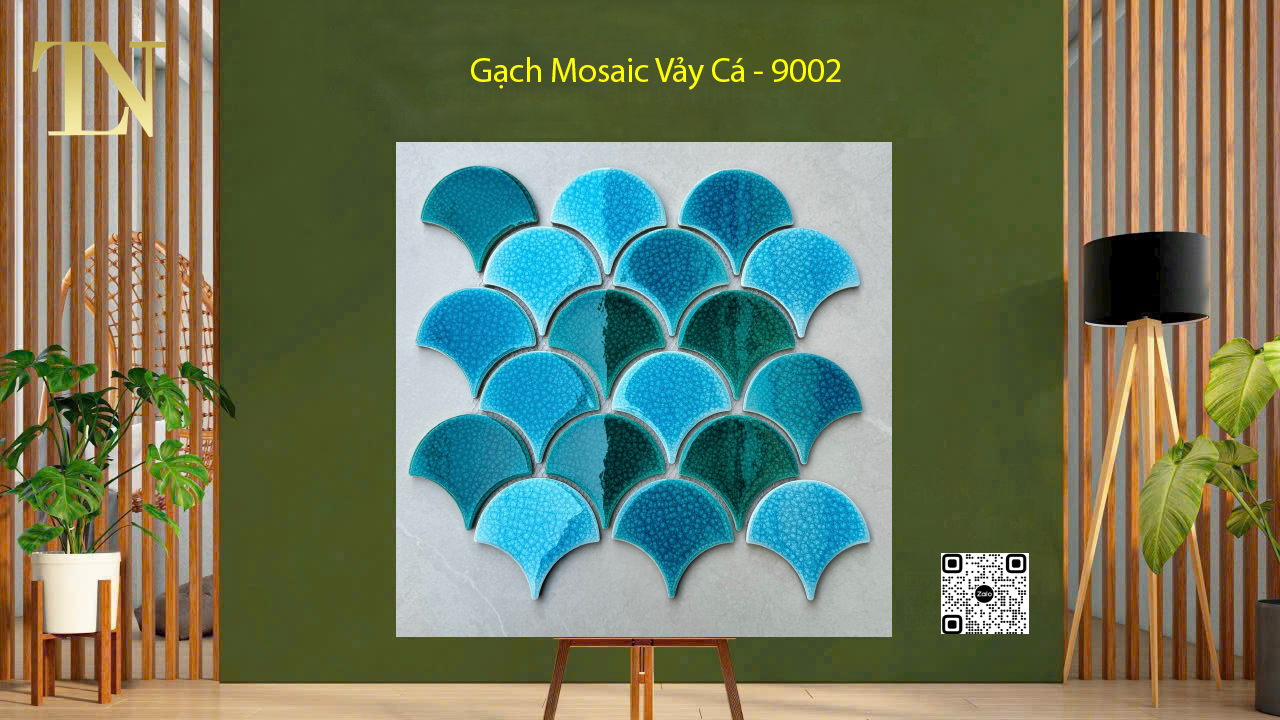 gạch mosaic vảy cá