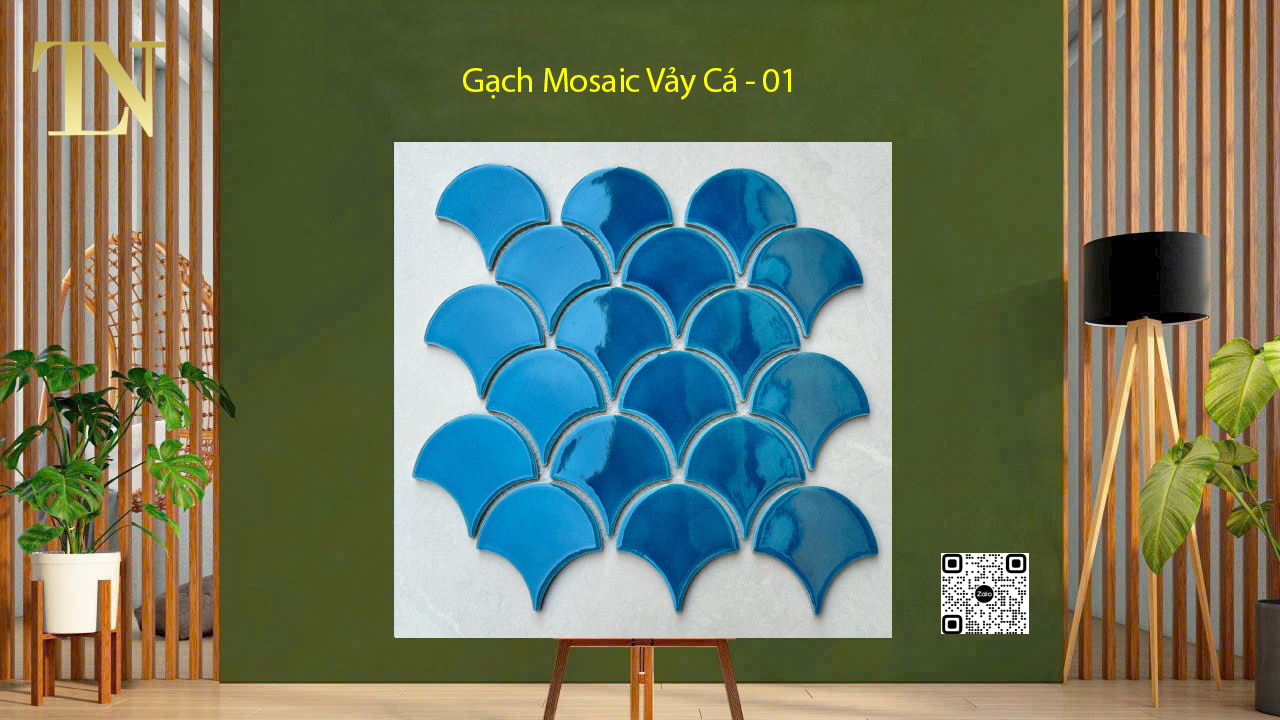 gạch mosaic vảy cá