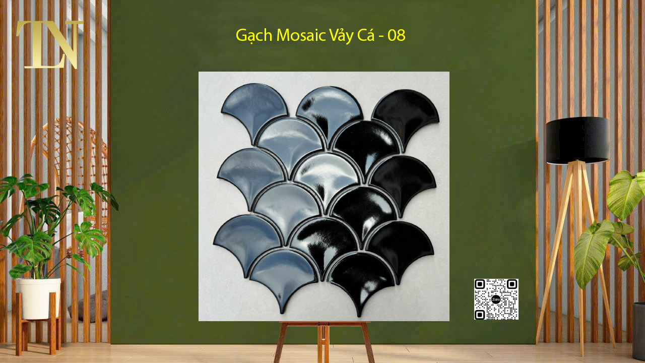 gạch mosaic vảy cá