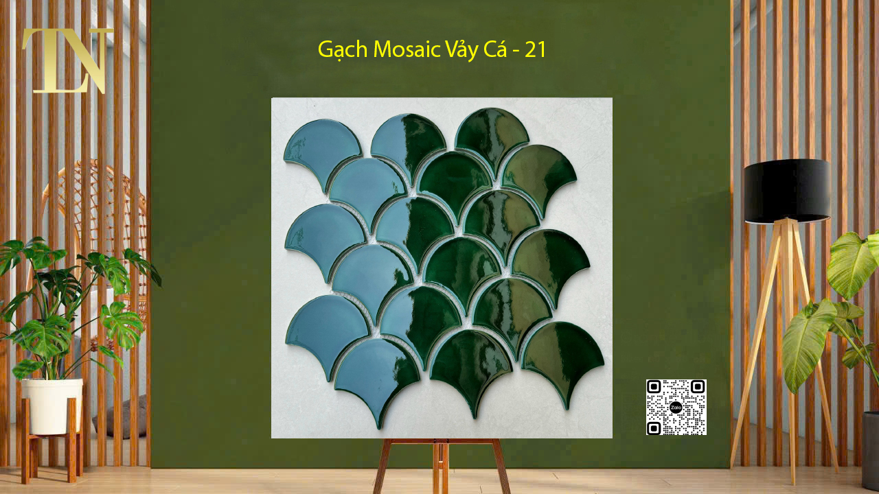 gạch mosaic vảy cá