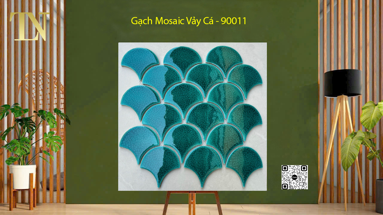 gạch mosaic vảy cá