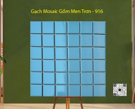 Gạch Mosaic Gốm Men Trơn 300x300x6mm - 916