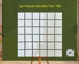 Gạch Mosaic Gốm Men Trơn 306x306x6mm - 963 