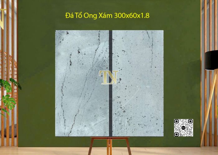 Đá Lát Sân Vườn 300X600 - Đá Tổ Ong Xám