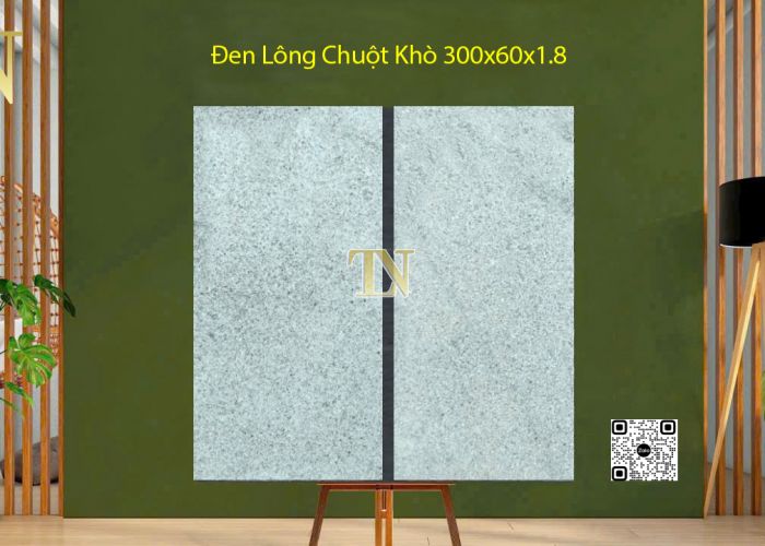 Đá Lát Sân Vườn 300X600 - Đá Đen Lông Chuột Khò 