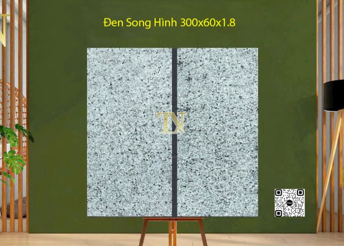 Đá Lát Sân Vườn 300X600 - Đen Song Hình