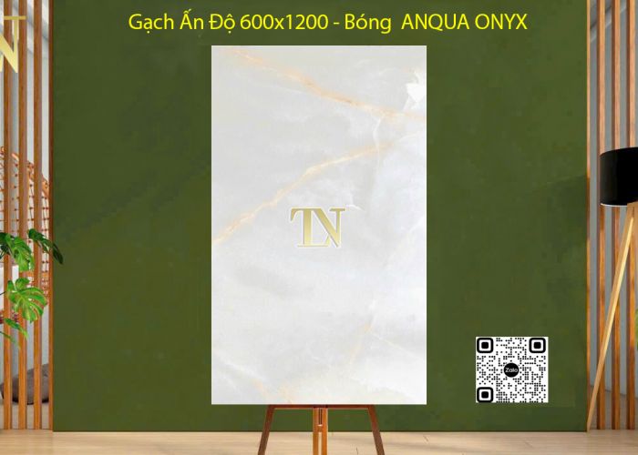 Gạch Ấn Độ 600x1200 - ANQUA ONYX Bóng