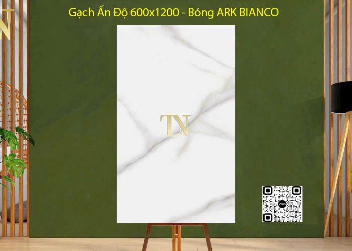 Gạch Ấn Độ 600x1200 - ARK BIANCO Bóng