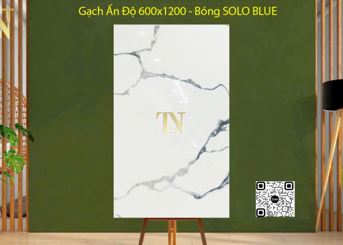 Gạch Ấn Độ 600x1200 - SOLO BLUE Bóng 