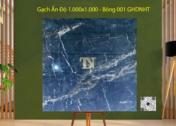 Gạch Ấn Độ 1000x1000 -  001HT - Bóng