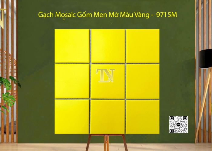 Gạch Mosaic Gốm Men Mờ Màu Vàng -  9715M