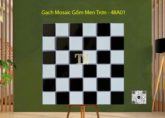 Gạch Mosaic Gốm Men Trơn  300x300x6mm - 48A01