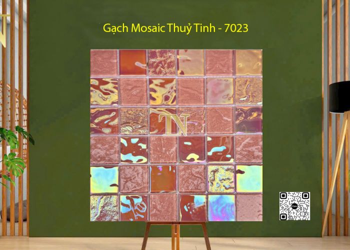 Gạch Mosaic Thuỷ Tinh Hồng - 7023