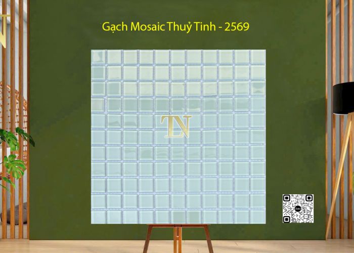 Gạch Mosaic Thuỷ Tinh Trắng - 2569