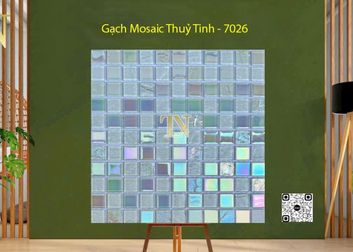 Gạch Mosaic Thuỷ Tinh Trắng - 7026