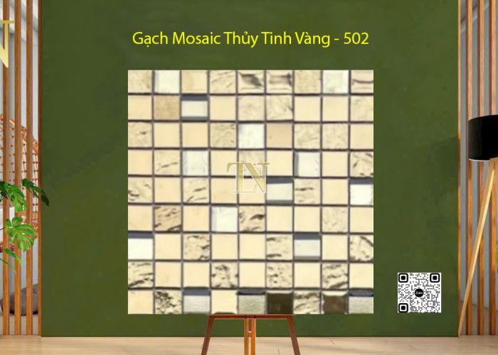 Gạch Mosaic Thủy Tinh Vàng - 502