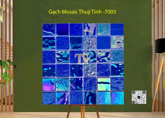 Gạch Mosaic Thuỷ Tinh Xanh Dương - 7003