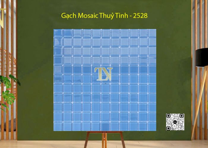 Gạch Mosaic Thuỷ Tinh Xanh Dương Nhạt - 2528