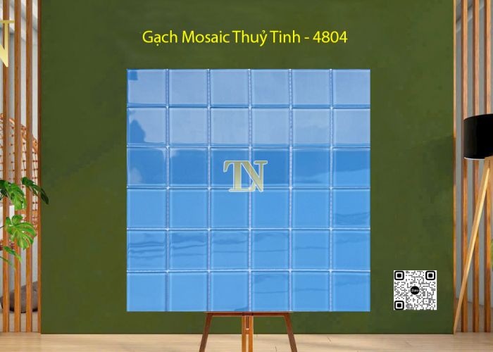 Gạch Mosaic Thuỷ Tinh Xanh Dương Nhạt - 4804