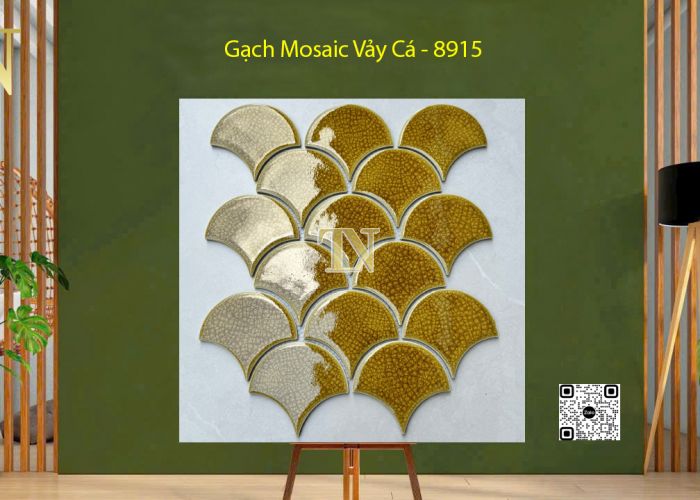 Gạch Mosaic Vảy Cá 295x355x6mm - 8915