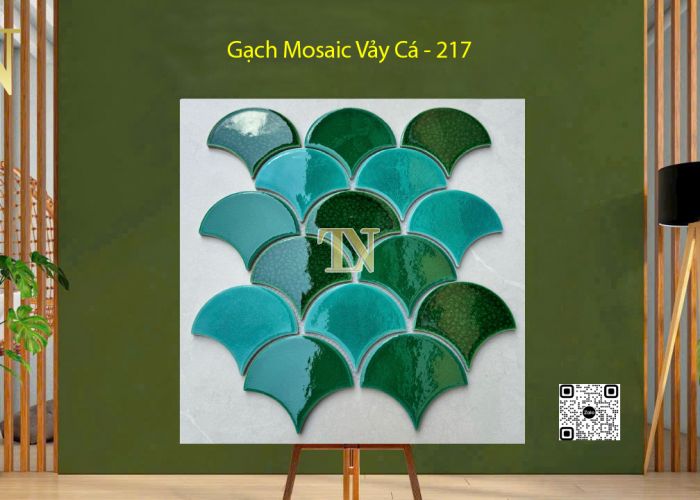 Gạch Mosaic Vảy Cá 295x355x6mm -217