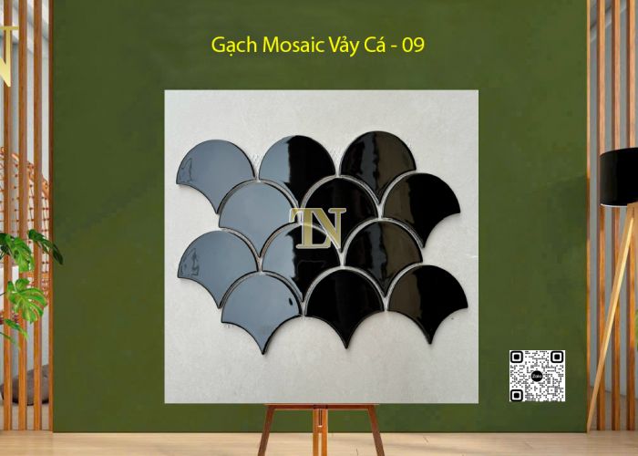 Gạch Mosaic Vảy Cá 220x325x8mm - 09