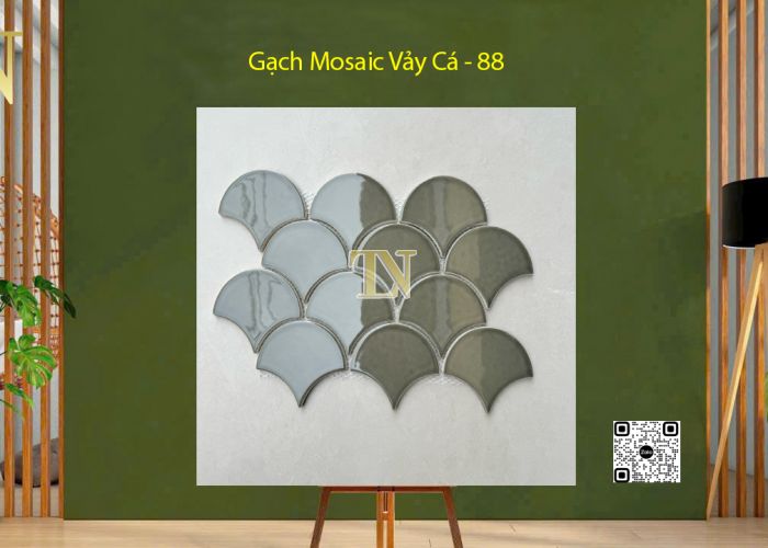 Gạch Mosaic Vảy Cá 220x325x8mm - 88