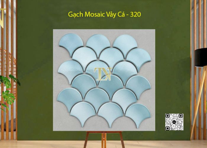 Gạch Mosaic Vảy Cá 290x274x6mm - 320