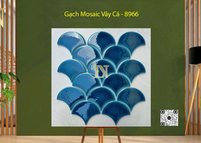 Gạch Mosaic Vảy Cá  295X355X6mm - 8966 