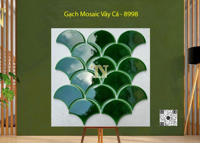 Gạch Mosaic Vảy Cá  295x355x6mm - 8998