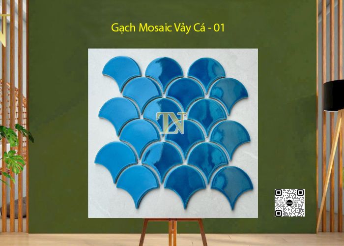 Gạch Mosaic Vảy Cá 290x274x6mm - 01