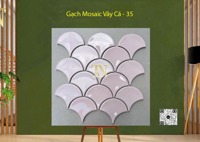 Gạch Mosaic Vảy Cá 259x273x7mm - 35